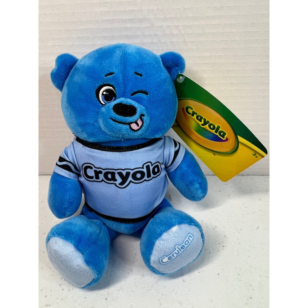 Crayola Cerulean Blue Bear Plush Hallmark Stuffed Animal 8 Inch NWT 2024